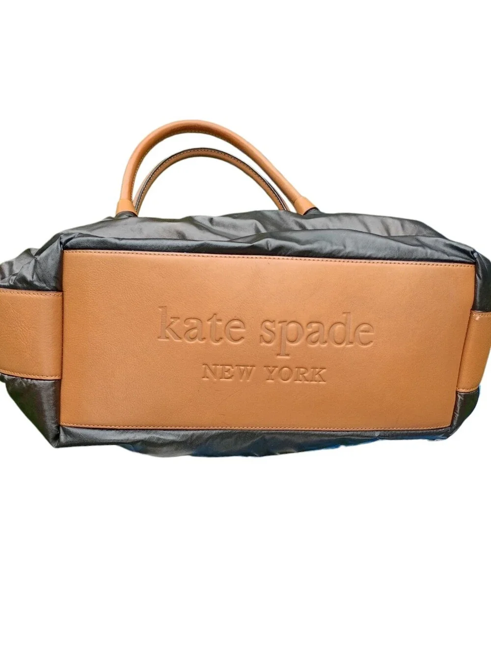 Kate Spade New York Charlie Snow Mass Quilted Puffer Shoulder Bag Bronze Leather